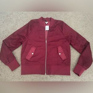NWT Windsor Mesh Bomber Zip-Up Jacket
